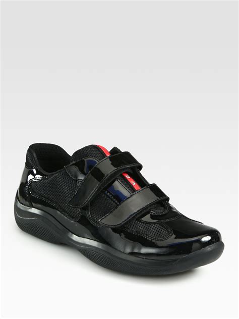 prada tennis shoes saks|prada leather sneakers.